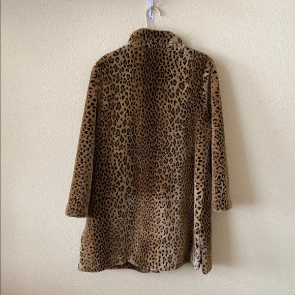 Vintage 1990s Worthington Faux Leopard Fur Coat - Picture 2 of 7